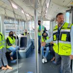 Employees of Curaçao National Airport on a bus at the ‘Airport Safety & Security Week’